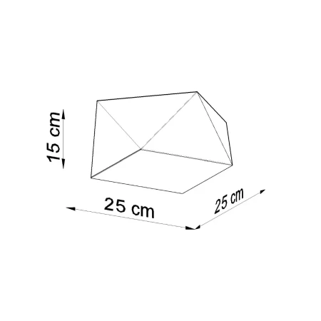Plafon HEXA 25 czarny SL.0687 - Sollux