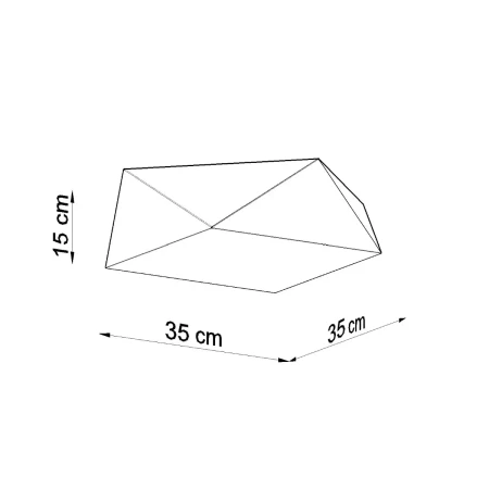 Plafon HEXA 35 czarny SL.0690 - Sollux