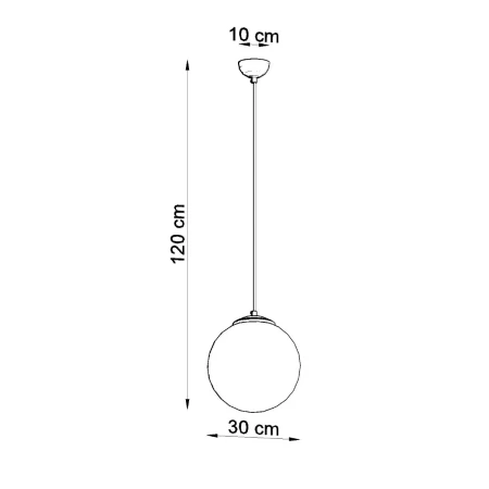 Lampa wisząca UGO 30 złota SL.0716 - Sollux