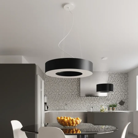 Żyrandol SATURNO SLIM 50 czarny SL.0750 - Sollux