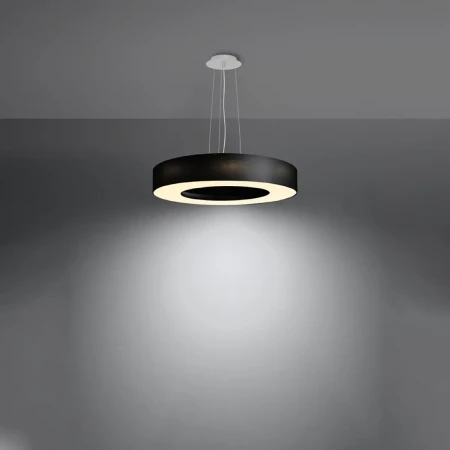 Żyrandol SATURNO SLIM 50 czarny SL.0750 - Sollux