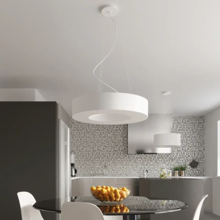 Żyrandol SATURNO SLIM 70 biały SL.0753 - Sollux