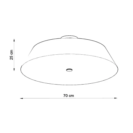 Plafon VEGA 70 biały SL.0821 - Sollux