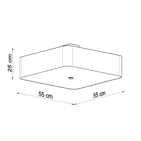 Plafon LOKKO 55 czarny SL.0826 - Sollux
