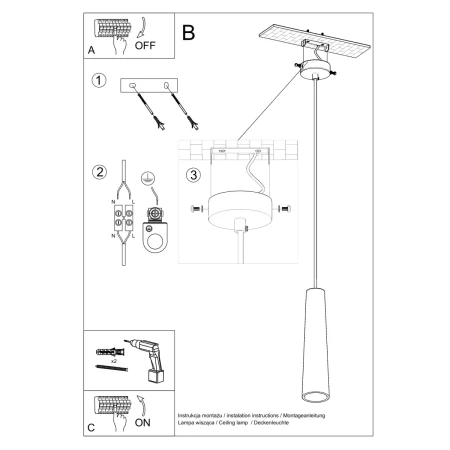 Lampa wisząca ceramiczna ELECTRA SL.0845 - Sollux