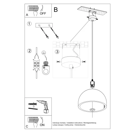 Lampa wisząca PABLITO SL.0847 - Sollux