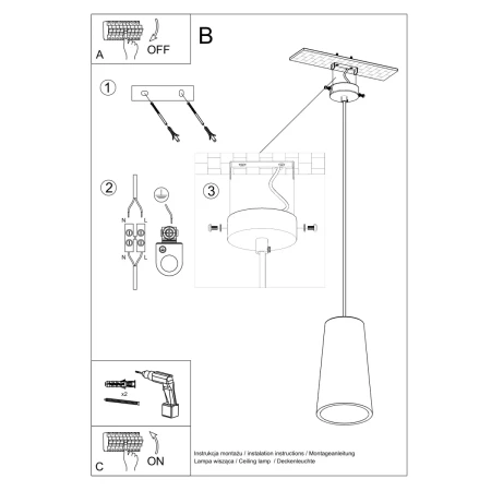 Lampa wisząca ceramiczna GULCAN SL.0849 - Sollux
