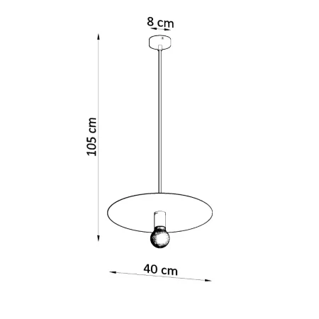 Lampa wisząca FLAVIO biała SL.0852 - Sollux