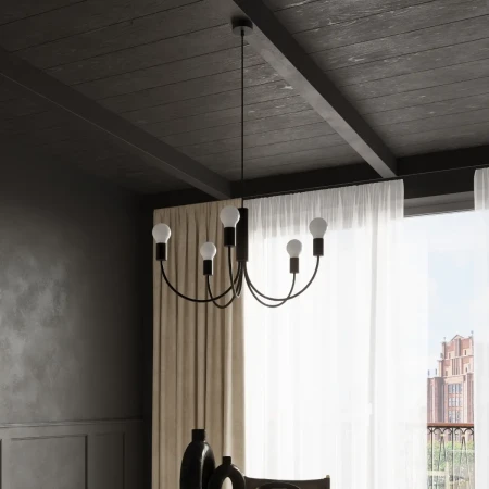 Żyrandol PICCOLO 5 czarny SL.0855 - Sollux