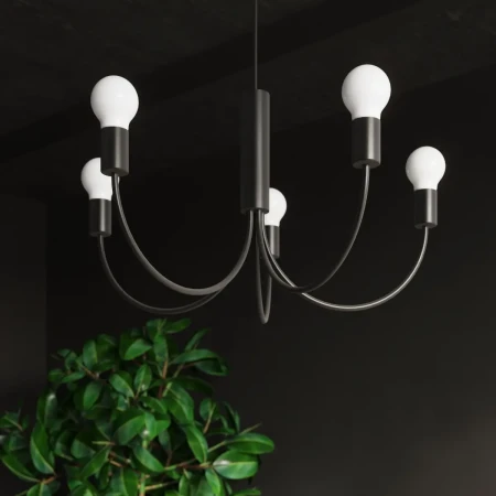 Żyrandol PICCOLO 5 czarny SL.0855 - Sollux