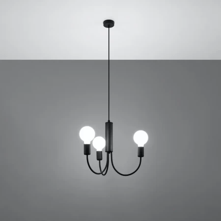 Żyrandol PICCOLO 3 czarny SL.0856 - Sollux
