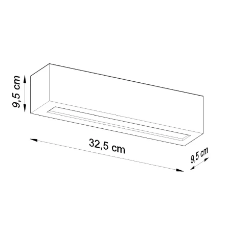 Kinkiet ceramiczny VEGA szary SL.0877 - Sollux