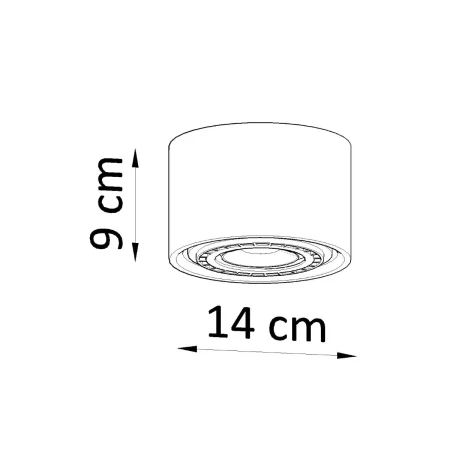 Plafon BASIC 1 beton SL.0881 - Sollux