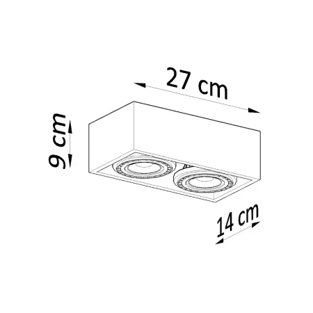 Plafon QUATRO 2 beton SL.0884 - Sollux