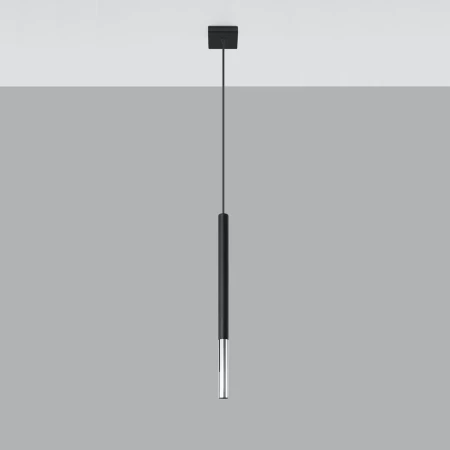 Lampa wisząca MOZAICA 1 czarny/chrom SL.0885 - Sollux