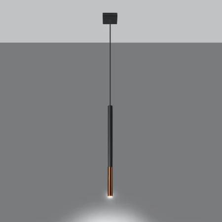 Lampa wisząca MOZAICA 1 czarny/miedź SL.0888 - Sollux
