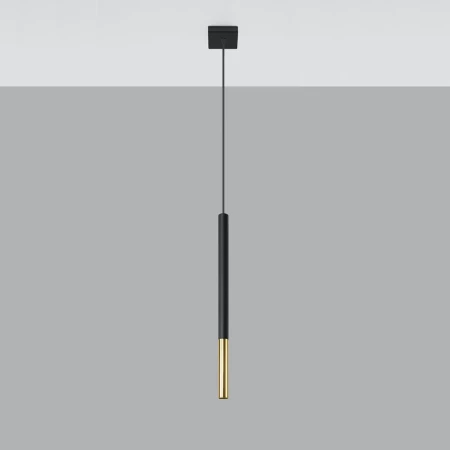 Lampa wisząca MOZAICA 1 czarny/złoto SL.0891 - Sollux