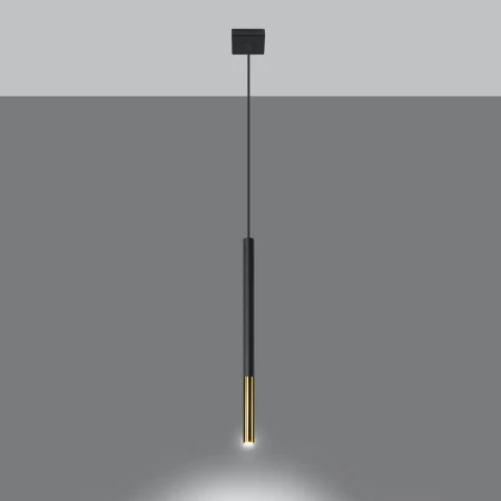 Lampa wisząca MOZAICA 1 czarny/złoto SL.0891 - Sollux
