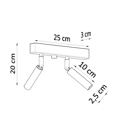 Plafon EYETECH 2 biały SL.0903 - Sollux