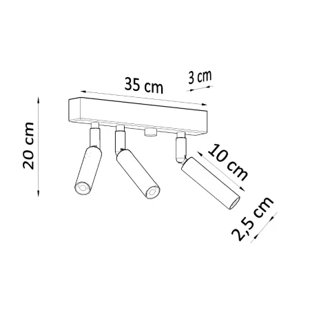 Plafon EYETECH 3 biały SL.0904 - Sollux