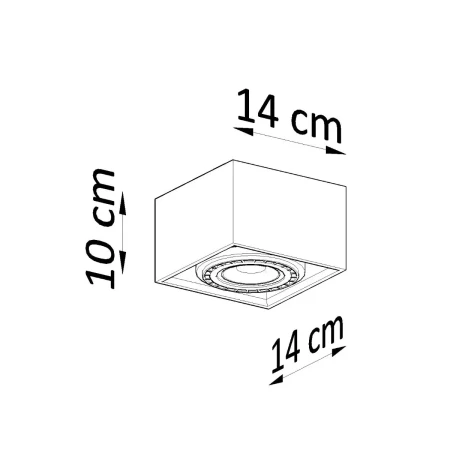Plafon QUATRO 1 naturalne drewno SL.0915 - Sollux