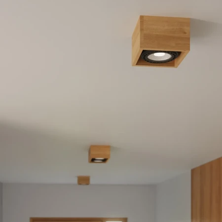 Plafon QUATRO 1 naturalne drewno SL.0915 - Sollux