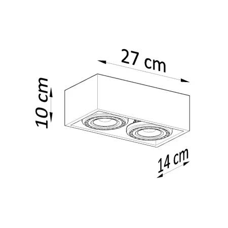 Plafon QUATRO 2 naturalne drewno SL.0916 - Sollux