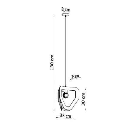Lampa wisząca TRES czarna SL.0930 - Sollux
