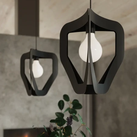 Lampa wisząca TRES czarna SL.0930 - Sollux