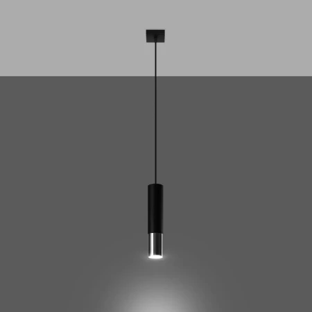 Lampa wisząca LOOPEZ 1 czarny/chrom SL.0940 - Sollux