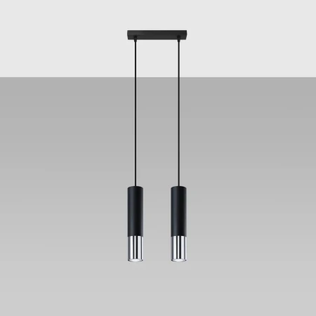 Lampa wisząca LOOPEZ 2 czarny/chrom SL.0941 - Sollux