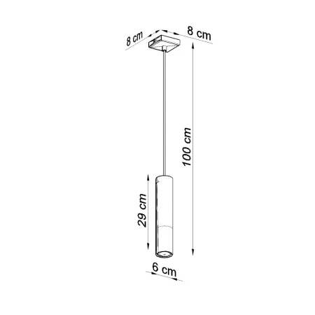 Lampa wisząca LOOPEZ 1 czarny/miedź SL.0946 - Sollux