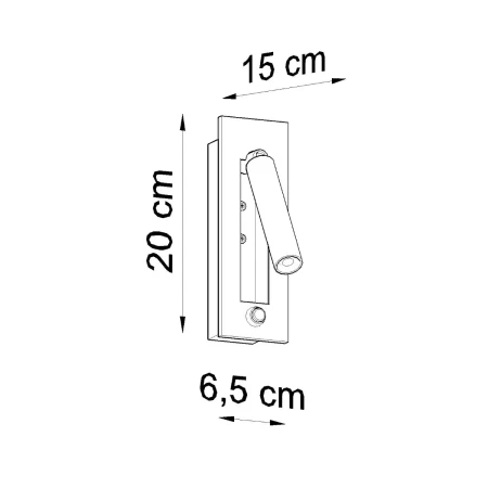 Kinkiet ENIF czarny SL.0956 - Sollux