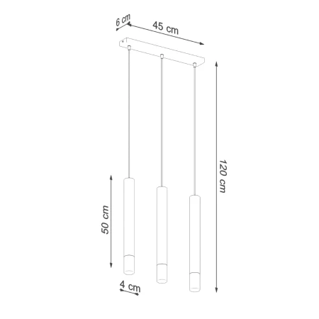 Lampa wisząca WEZYR 3 biała SL.0959 - Sollux