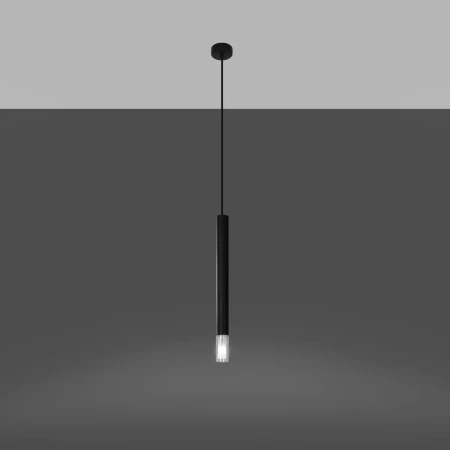 Lampa wisząca WEZYR 1 czarna SL.0960 - Sollux
