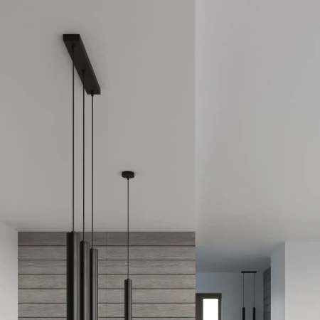 Lampa wisząca WEZYR 2 czarna SL.0961 - Sollux