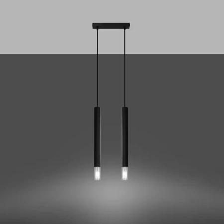 Lampa wisząca WEZYR 2 czarna SL.0961 - Sollux