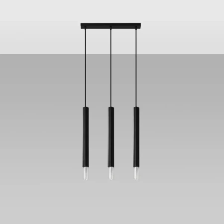Lampa wisząca WEZYR 3 czarna SL.0962 - Sollux