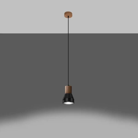 Lampa wisząca QUBIC czarna SL.0963 - Sollux
