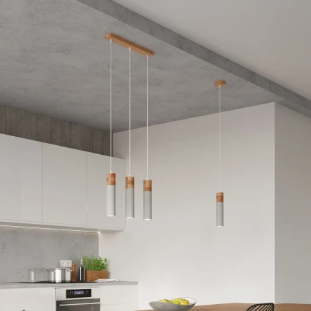 Lampa wisząca ZANE 1 szara SL.0965 - Sollux