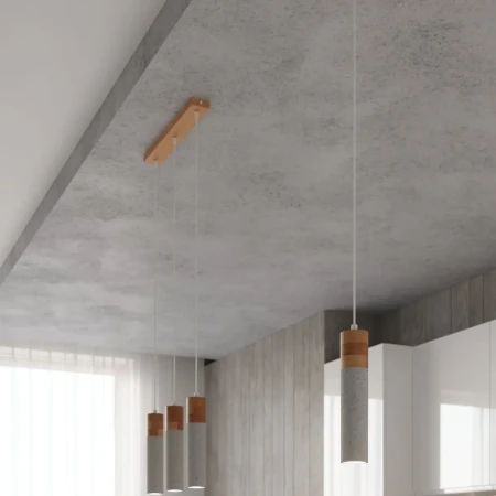 Lampa wisząca ZANE 1 szara SL.0965 - Sollux