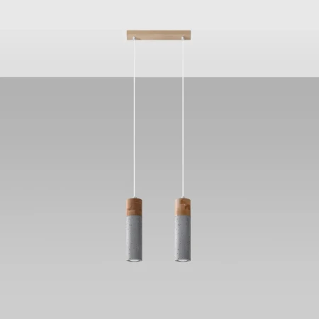 Lampa wisząca ZANE 2 szara SL.0966 - Sollux