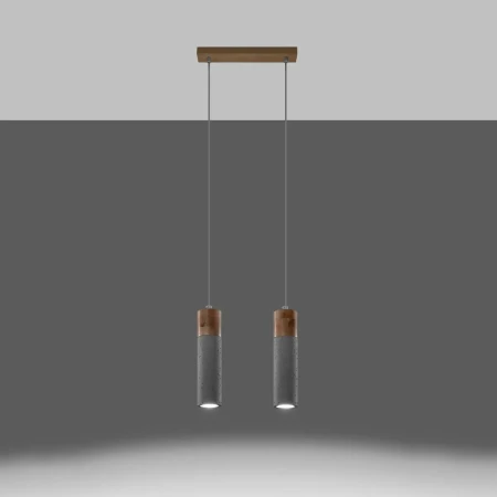Lampa wisząca ZANE 2 szara SL.0966 - Sollux