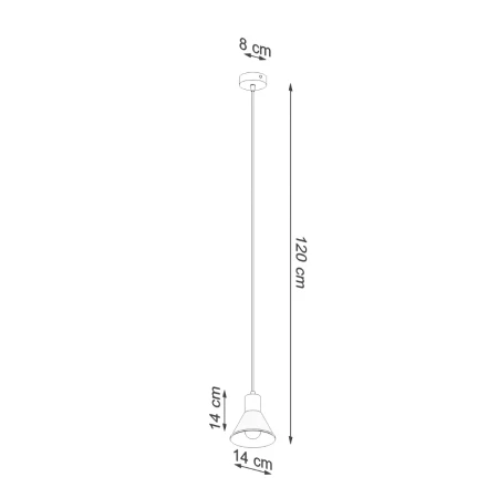 Lampa wisząca TALEJA 1 czarna [E27] SL.0985 - Sollux