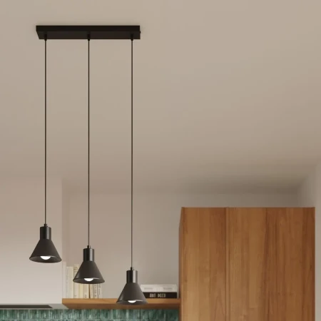 Lampa wisząca TALEJA 3 czarna [E27] SL.0986 - Sollux