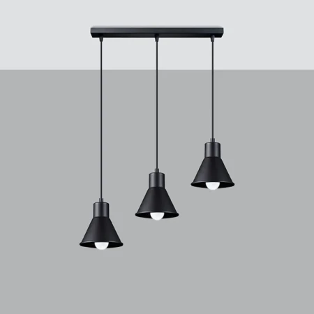 Lampa wisząca TALEJA 3 czarna [E27] SL.0986 - Sollux