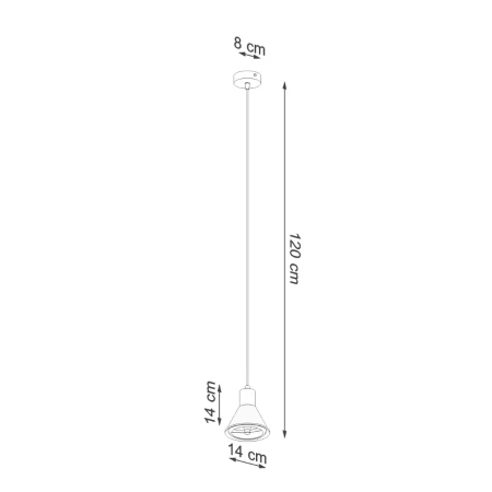 Lampa wisząca TAZILA 1 biała [ES111] SL.0987 - Sollux