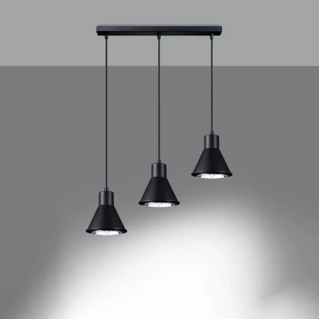 Lampa wisząca TAZILA 3 czarna [ES111] SL.0990 - Sollux