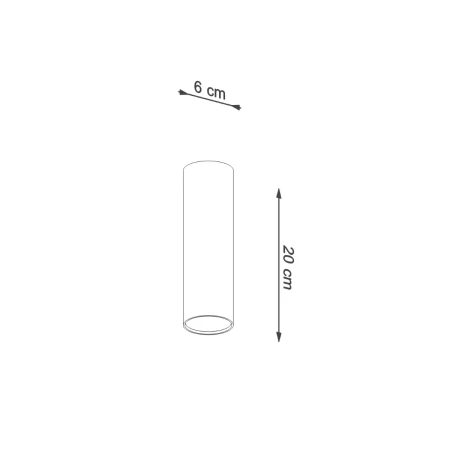 Plafon LAGOS 20 czarny SL.1001 - Sollux