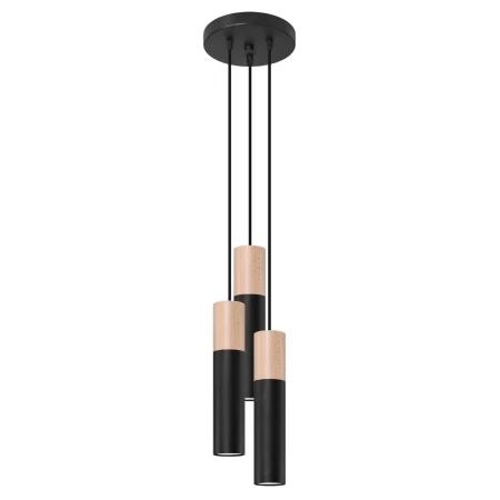 Lampa wisząca PABLO 3P czarna SL.1014 - Sollux